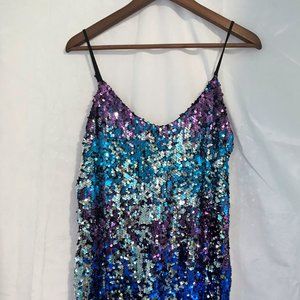 Sparkling Multicolor size M Sequin Mini dress.